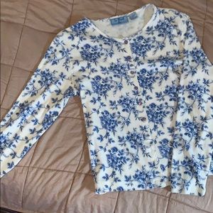 Cardigan floral sweater